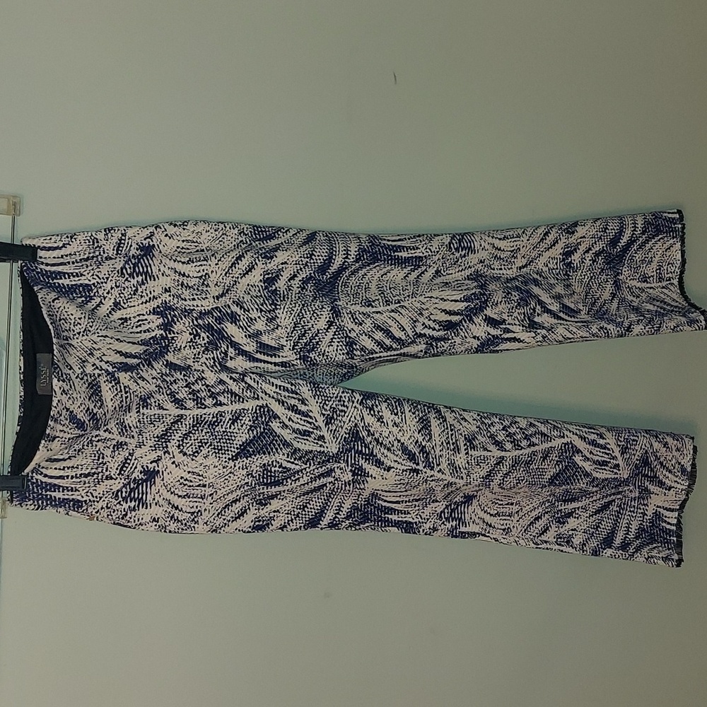 Lysse white and blue crop pant